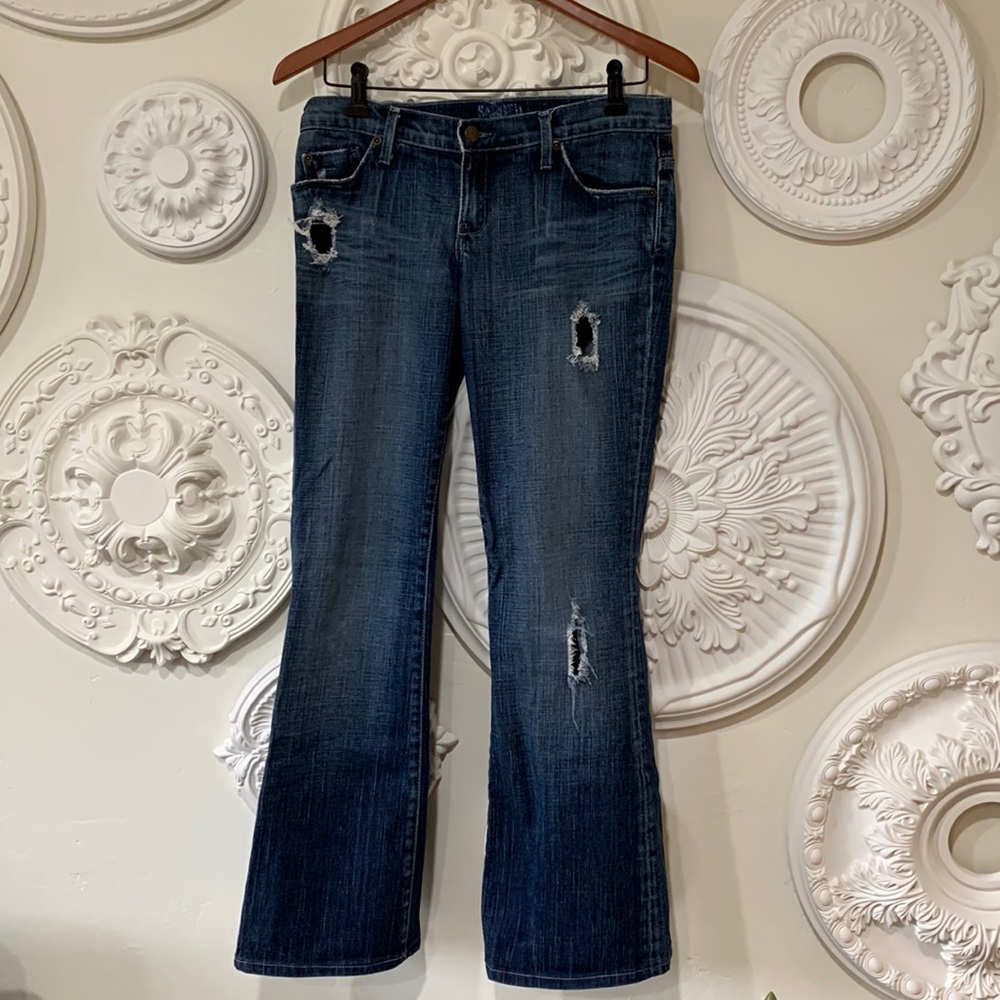 Distressed jeans